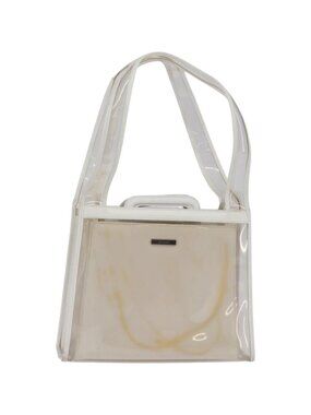 GUCCI Tote Bag Vinyl Clear Silver 001 2122 1773